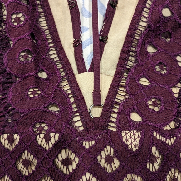 Free People Lace Purple Dress - Picture 3 of 4